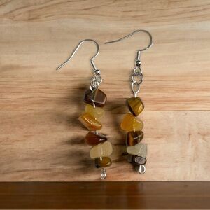 Mookiate with yellow Topaz earrings